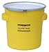 Eagle 1654 Yellow Blow-Molded HDPE Salvage Drum with Metal Ring Lever-Lock Lid, 20 gallon Capacity, 21" Height, 21" Diameter primary