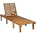 Best Choice Products Outdoor Patio Poolside Furniture Set of 2 Acacia Wood Chaise Lounge