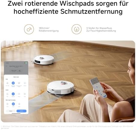 S40 Pro Saugroboter mit Wischfunktion, 15.000 Pa, ausziehbare Arme — Foto 5 von 8