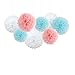 Crazy Night 8 Tissue Pom Poms Kit ,Tissue Paper Pom Poms,Tissue Paper Flowers Kit,Pom Poms Craft (Style1)