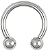 Forbidden Body Jewelry Horseshoe Septum Rings Internally Threaded Small Nose Hoop Surgical Steel 16G