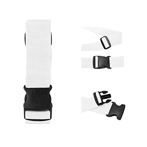 Luggage Straps - Travel Accessories TSA Approved Luggage Straps Suitcase Belts In 6 Colors Sold In 1/2/4 set By SWISSELITE (White 4 pcs) - Thumbnail 4