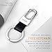 Hengwin Leather Cell Phone Belt Case Holster with Belt Clip Loop Carrying Pouch Holder + Keyring