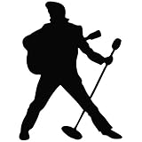 Elvis Presley The King Guitar Dance - Vinyl Decal Sticker Vinyl For Car, Wall Laptop Ipad, Macbook, Bike, Music Instruments, Motorcycle Removable Decorative (5.5