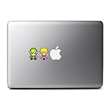 Retro 8-Bit Link and Zelda Decals from The Legend of Zelda for MacBook, iPhone 5S, Samsung Galaxy S3 S4, Nexus, HTC One, Nokia Lumia, Blackberry