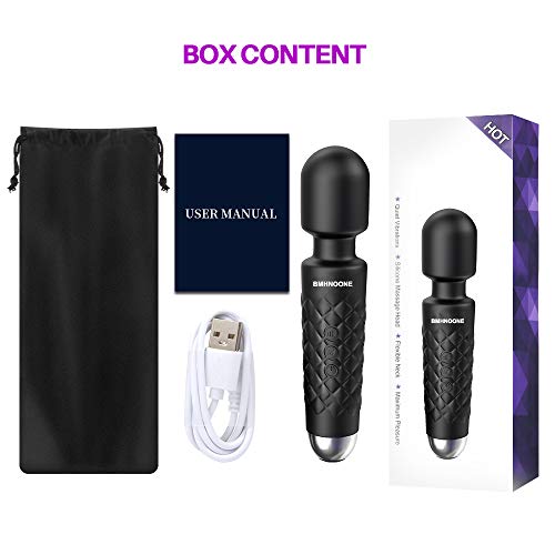 Upgrade Wand Massager,Handheld Cordless Rechargeable Wand Massager with 8 Powerful Speeds and 20 Modes,Waterproof Handheld Personal Powerful Wand Massager for Back Neck Shoulder Legs - Thumbnail 7