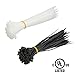 Simple Deluxe 500-PACK 4 Inch Self-Locking Versatile Nylon Cable Wire Zip Ties in Black & White, UL Listed