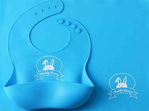 Premium Silicone Bib and Placemat with Pocket Set for Baby &amp; Kids - Food Grade Silicone, Reusable, Dishwasher Safe (Blue)