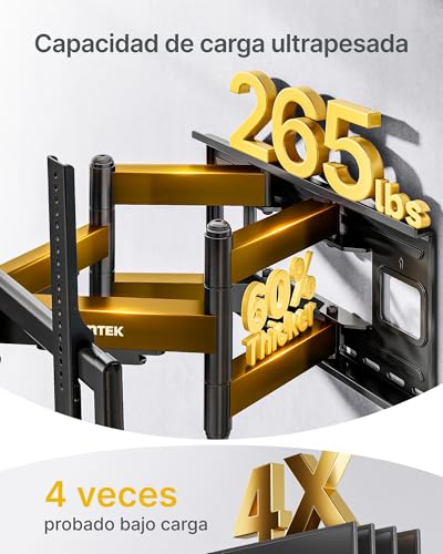 monTEK Fully Mobile TV Wall Mount for Most 43-120 Inches