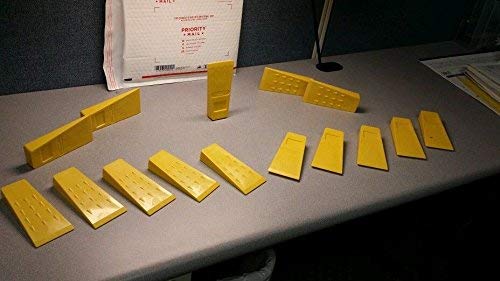 Set of 15 Tree Felling Falling Felling Wedges Yellow 5.5" Plastic Logging Wedge