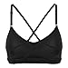 CRZ YOGA Women's Light Support Cross Strappy Back Feminine Yoga Sports Bra Black XL