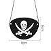 Pirate Eye Patches Costume Black Felt Single Eye Skull Captain Patches for Carnival Pirate Theme Party(12 Pieces)