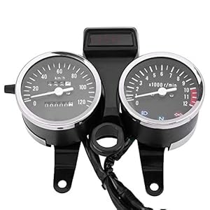 Motorfiets snelheidsmeter – motorfiets snelheidsmeter 1 stuk LED motorfiets accessoires snelheidsmeter kilometerteller…