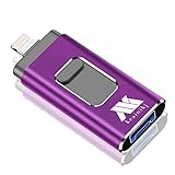 iOS Flash Drive for iPhone Photo Stick 256GB KEAINIKJ Memory Stick USB 3.0 Flash Drive Thumb Drive for iPhone iPad Android and Computers (purple-256gb)