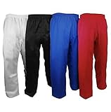 Knockout Fight Gear Karate Pants Taekwondo 7.5oz TKD Kids Adult Gi Pant Elastic Waist