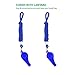 Golvery Coaches Referee Whistle with Lanyard, Blue Plastic Whistles for School Sports, Soccer, Football, Basketball and Lifeguard, Survival Emergency Dog Training (Blue-2pcs)