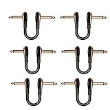 Getaria Guitar Patch Cables Right Angle 1/4 Instrument Cables for Guitar Effect Pedals-(2.36 inch,6cm)