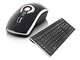 Gyration Rechargeable Wireless Air Mouse Elite and Wireless Slim Low Profile Keyboard GYM5600LKNA Bundle