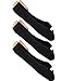 3 Pairs Winter Long Fingerless Gloves Knit Elbow Length Gloves Thumb Hole Arm Warmers for Women Girls (Black, Medium)