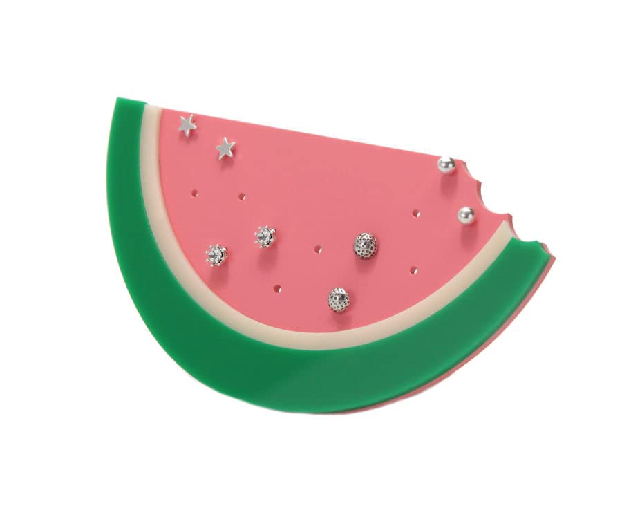 TIELO Watermelon Earring Freestanding Display Stand Acrylic Stud Earring Holder Jewellery Rack
