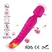 Dual Motors Safe Silicone Wand Massager with Heating Tail - 7 Period of Vibration Frequency - USB Recharging - 100% Waterproof - Help You Relaxing Yourself.