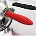 AUKUZI Silicone Hot Handle Holder (Set of 3), Hot Mitts, for Cast Iron Skillets, Pans, Frying Pans & Griddles, Metal and Aluminum Cookware Handles - Sleeve Grip, Handle Cover(Red)