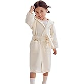XUEMML Boys Girls Towel Bathrobe, Robe Microfibre,Hooded Toddler Soft Fuzzy Robe For Kids 3-8 Years