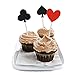 Donoter 36 Pcs Glitter Casino Night Poker Theme Cupcake Toppers Las Vegas Party Cake Picks Food Decoration