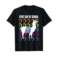 First Day of School Students Teacher Llama Back to School T-Shirt