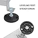 Modbath 24 Inch Linear Shower Drain with 2-In-1Flat Cover and Tile Insert Grate, Floor Drain Brushed 304 Stainless Steel with Hair Strainer, Adjustable Leveling Feet