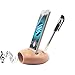 Blue Hole Wood Sound Amplifier, Multi Function Phone Stand for Listening Music and Watching Video, Works as Powerless Speaker with Pen Holder