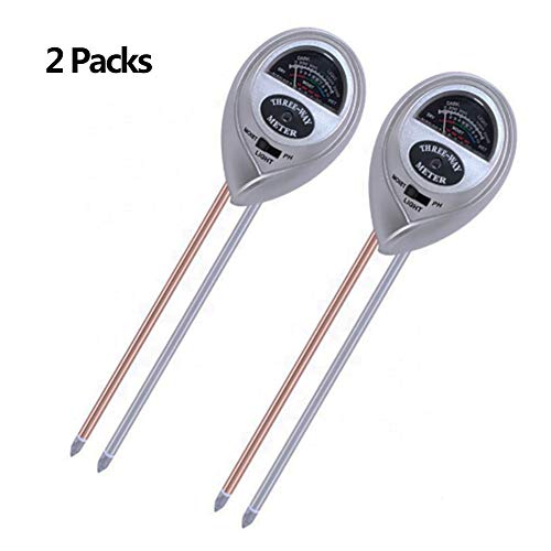 Douup Soil Meter for pH, Moisture & Sunlight Monitor, Soil Test Kit, 3 in 1 Soil Tester Plant Care for Garden, Farming, Indoor, Outdoor (No Battery Needed)