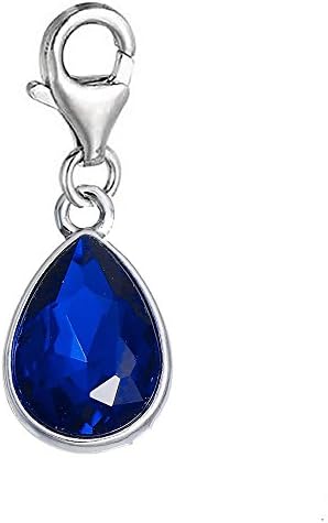 Clip on BirthstonesClip on Birthstones Dangling Lobster Clasp Charms for Bracelets