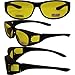 Global Vision Escort Advanced System Safety Glasses Fits Over Most Eyewear - Rubber Ear Locks and Microfiber Pouch! - Black Frame