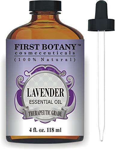 First Botany Cosmeceuticals Lavender Oil with a Glass Dropper, 4 oz (100% Pure)