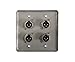 Elite Core Quad Wall Plate w/4 XLR Male Connections Q-4-4XM