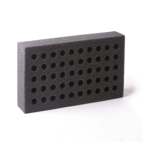 Bio Plas 0011 Polyester Foam Test Tube Rack for 15mm and 16mm Test Tubes, 50-Place (Case of 18)