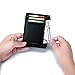 GintaXen Slim Genuine Leather Credit Card Holder Front Pocket Wallet with ID Window Zipper Pocket Key Chain RFID Blocking - Black
