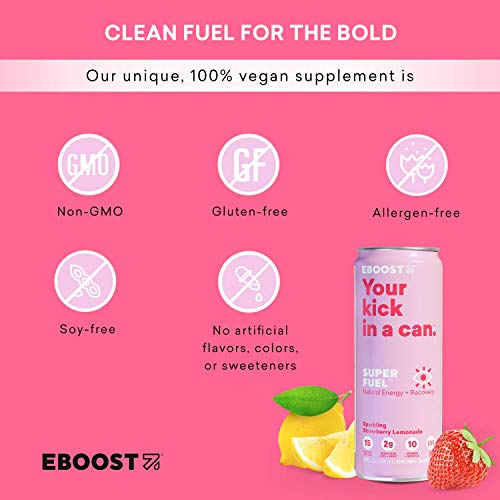 EBOOST Super Fuel Natural Nootropic Energy Drink Electrolytes + Vitamins (B12) + Milk Thistle