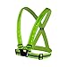 MORLIGHT LED Reflective Vest Adjustable Rechargeable High Visibility Safety Vest Gear for Night Running, Dog Walking, Jogging, Cycling, Motorcycling - Green