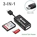 Micro USB OTG to USB 2.0 Adapter, 2-in-1 SD/Micro SD Memory Card Reader Connector Male Micro USB & Female USB Write Micro SD(HC/XC) SD TF Cards for Android Smart Phones/Tablets with OTG Function