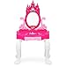 Best Choice Products Kids 14-Piece Vanity Playset with Accessories, Makeup, Hairdryer, Jewelry, Pink
