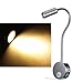 WannaBi Plug Wired Flexible 3 Watts 3W Gooseneck Led Wall Light Sconce Lamp Lighting for Bedroom Reading Bathroom with Plug