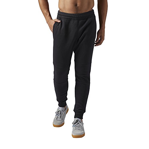Reebok men  classics franchise fleece pant, black, x-large