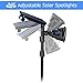 ROSHWEY Solar Spot Lights Outdoor Motion Sensor Waterproof Ground Light Wireless 360 ° Adjustable Lighting Super Bright 18 Big LED 4 Modes Security Lamp Auto On/Off 2 Pack Daylight