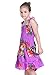 Girl Purple Floral Hawaiian Luau Dress in Various Styles