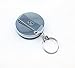 Yueton Chroming Plastic Retractable Belt Clip Badge Reel with Metal Chain, Key ID Badge Holder Belt Clip Chain Pull (Black and Silver)