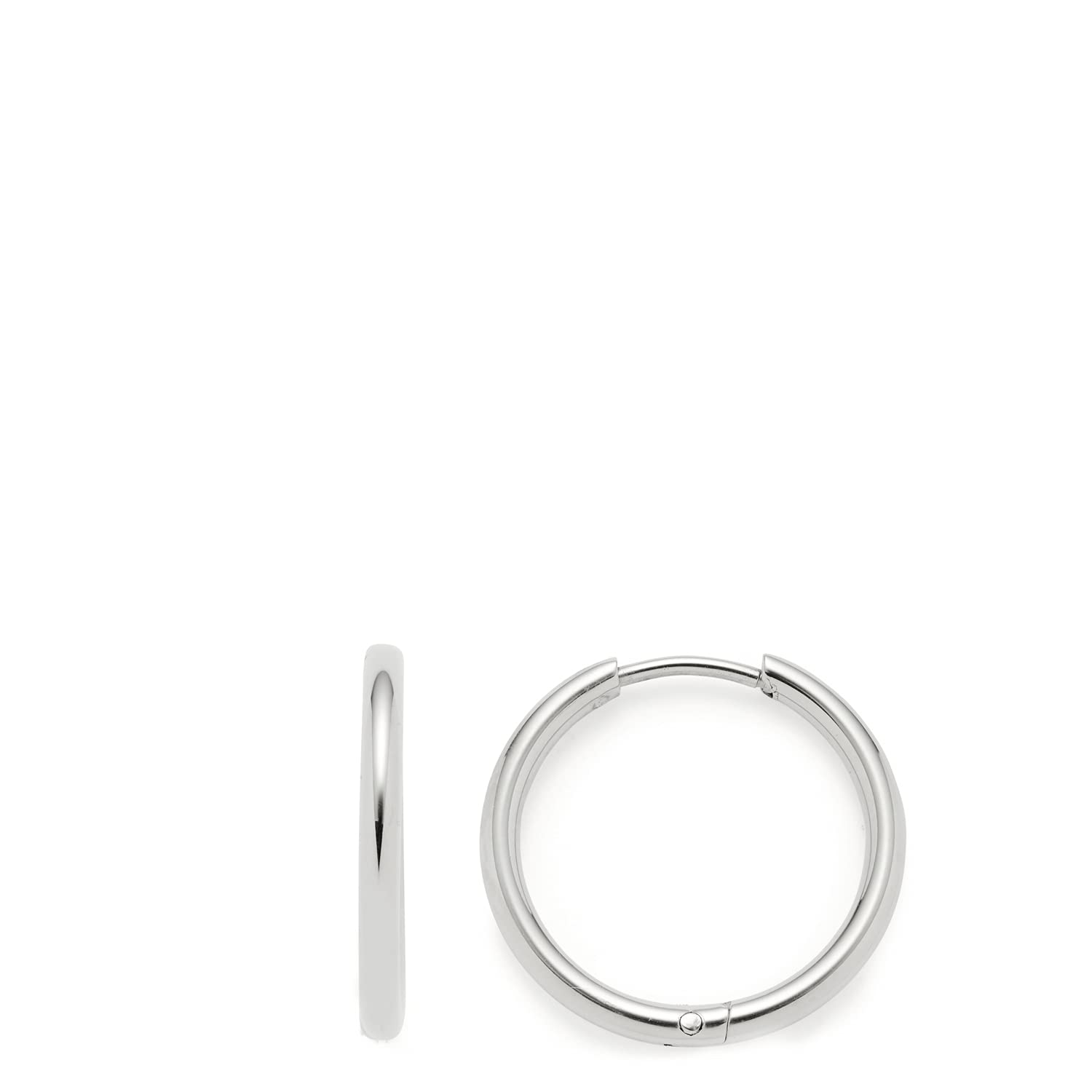 Leonardo 32018548 Women's Creole Earrings Stainless Steel, 2 cm, stainless steel, No Gemstone