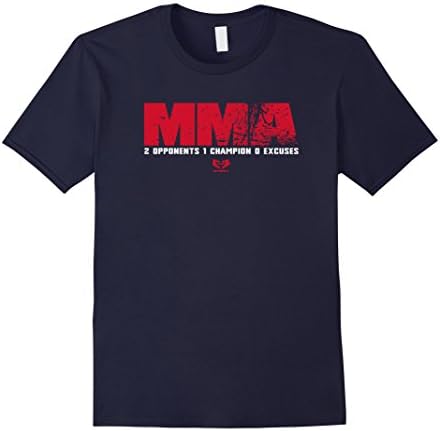 Mens MMA- ZERO EXCUSES t-shirt Large Navy