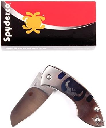 Spyderco Pingo Sprint Run Handles Slip it Plain Edge, Titanium by Spyderco